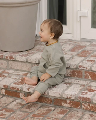 Sage Waffle Slouch Set