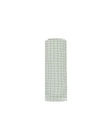 Sage Grid Bamboo Swaddle