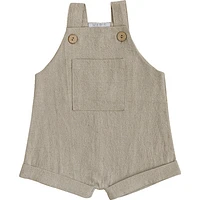 Oatmeal Linen Overalls