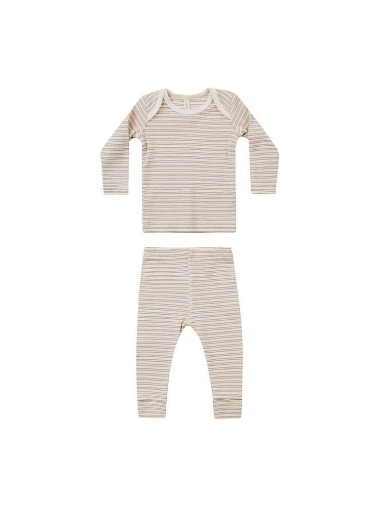 Oat Stripe Ribbed Set