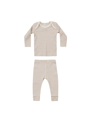 Oat Stripe Ribbed Set