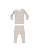 Oat Stripe Ribbed Set