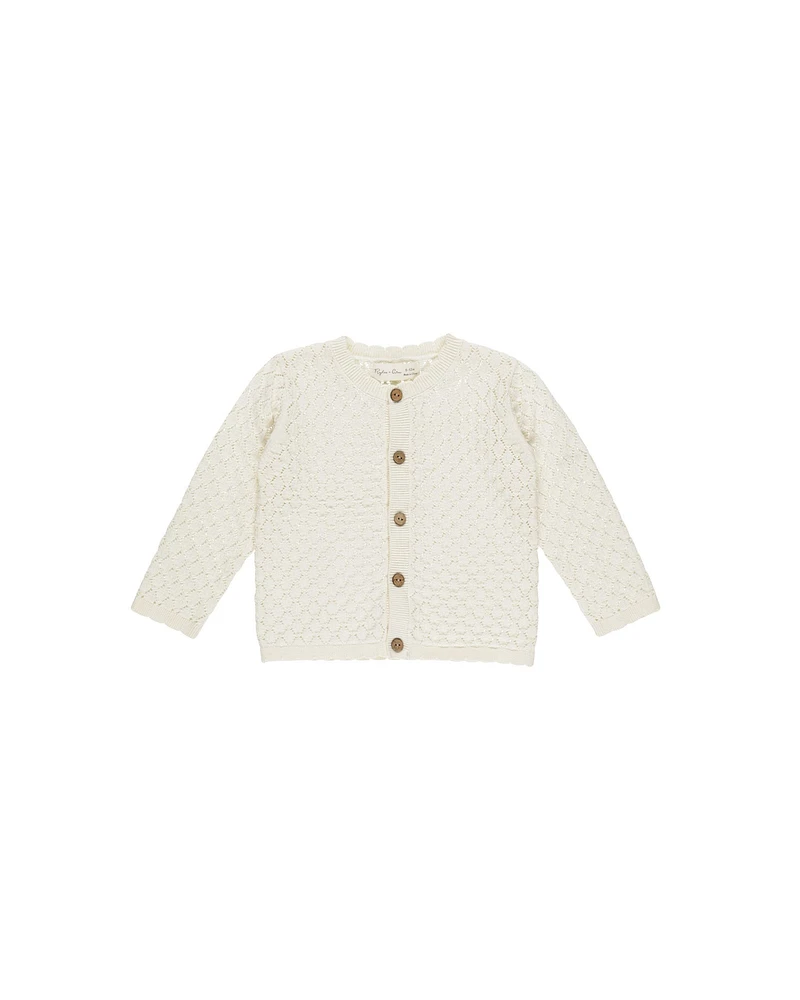 Ivory Baby Crochet Cardigan