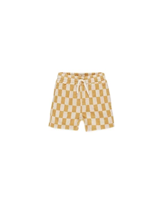 Marigold Check Terry Shorts