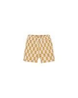 Marigold Check Terry Shorts