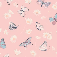 Pink Butterfly Daisy Summer Pajama Set