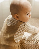 Golden Stripe Ribbed Long Sleeve Bodysuit