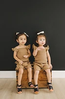 Mustard Ribbed Knit Tank Set