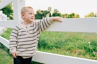 Charcoal Stripe Knit Sweater