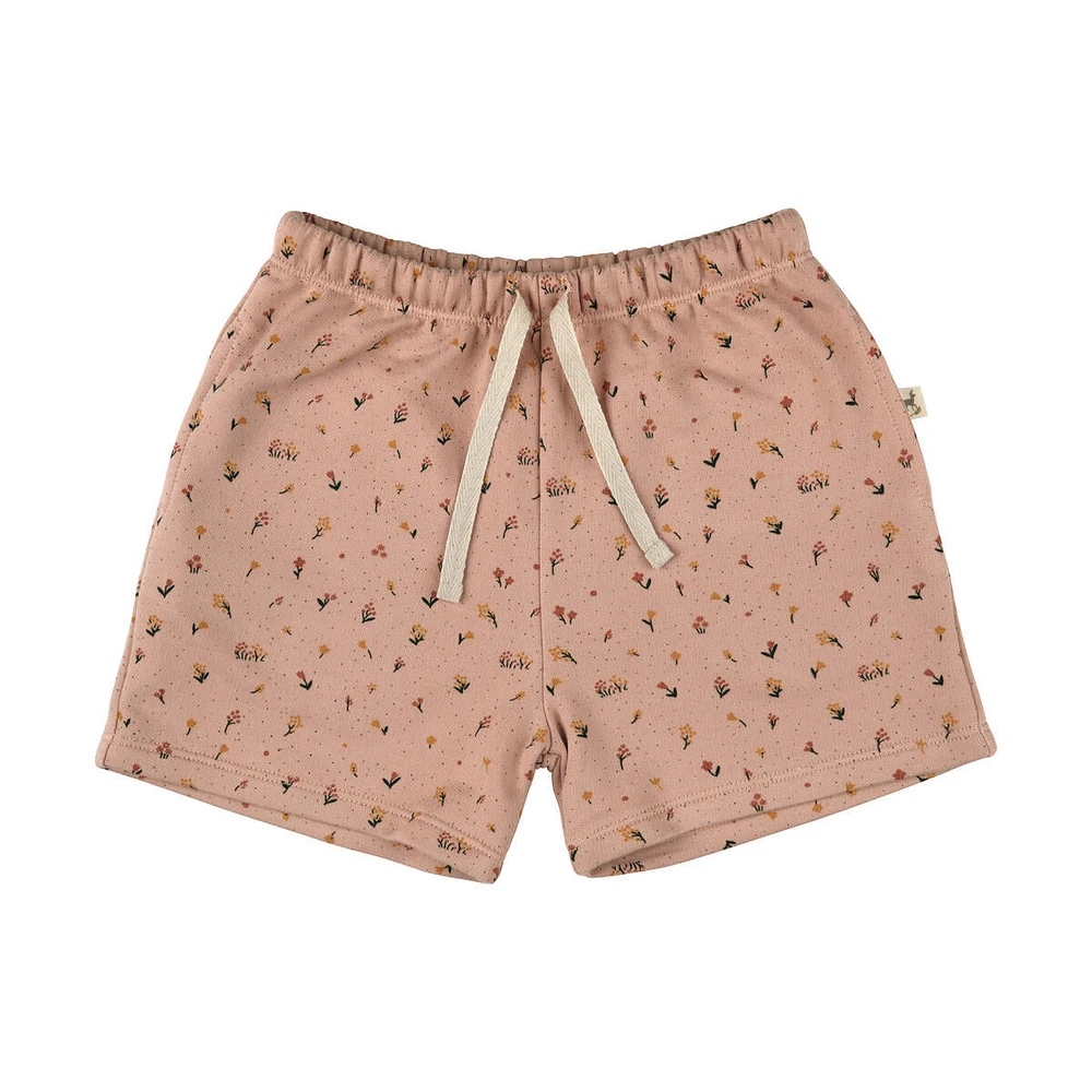 Rose Floral Terry Shorts