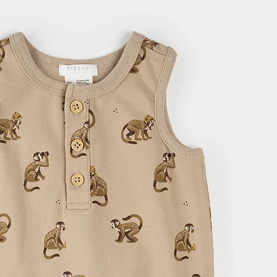 Monkey Pocket Romper