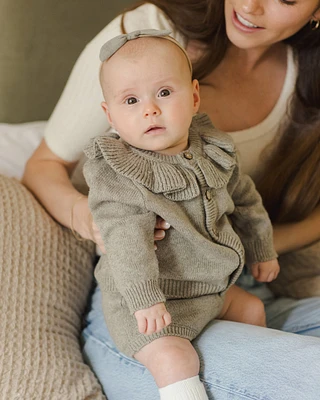 Basil Ruffle Collar Cardigan