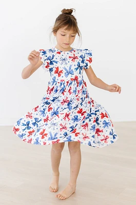 Red, White and Bow Twirl Dress