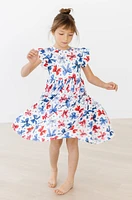 Red, White and Bow Twirl Dress