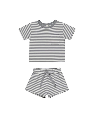 Stripe Pocket Tee + Short Set