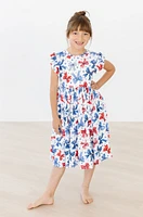 Red, White and Bow Twirl Dress