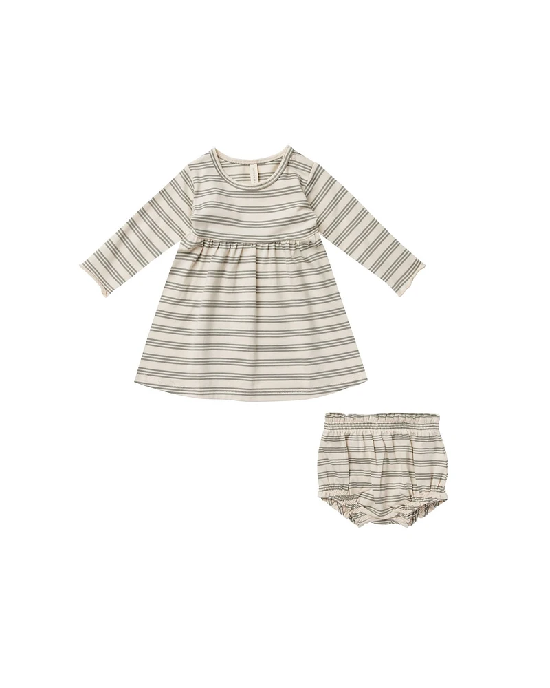Basil Stripe Long Sleeve Dress