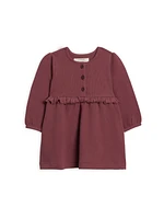 Mulberry Waffle Ruffle Dress