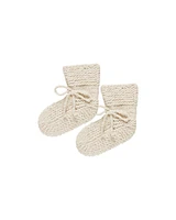 Speckled Natural Knit Booties