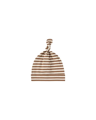 Cinnamon Stripe Knotted Baby Hat