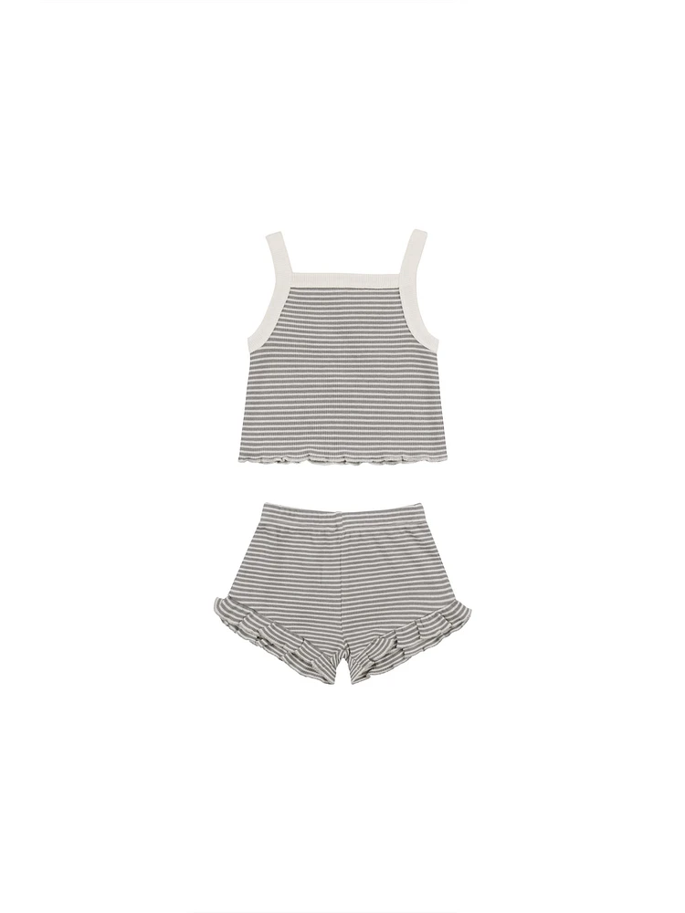 Lagoon Stripe Tank + Shortie Set