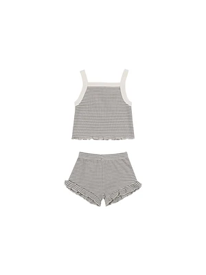 Lagoon Stripe Tank + Shortie Set