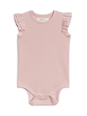 Rose Maggie Ribbed Ruffle Bodysuit