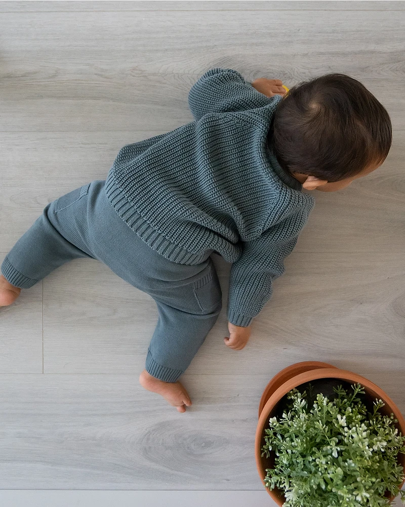 Teal Pocket Knit Pants