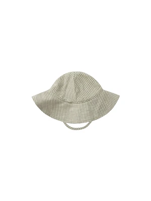 Sage Gingham Floppy Sun Hat