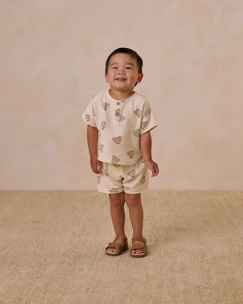 Teddy Woven Top + Short Set