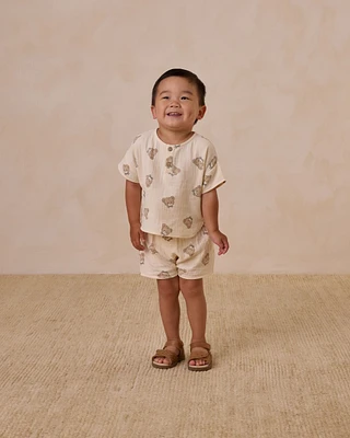Teddy Woven Top + Short Set