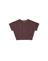 Plum Cinched Jersey Tee