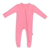 Zippered Footie - Guava
