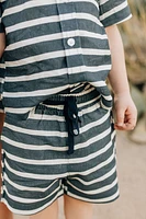 Navy Stripe Shorts