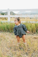 Gingham Peter Pan Bubble Romper