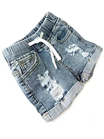 Distressed Denim Shorts