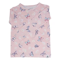 Pink Butterfly Daisy Bamboo Pajama Set