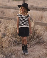 Washed Black Denver Mini Skirt