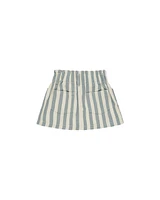 Ocean Stripe Denim Mini Skirt