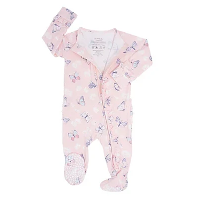 Pink Butterfly Daisy Ruffle Bamboo Sleeper
