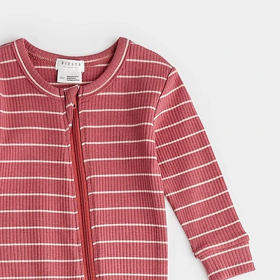 Raspberry Striped Modal Sleeper