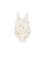Sailboats Skirted One-Piece
