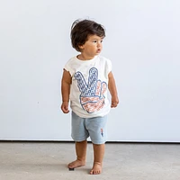 Rad, White & Blue Muscle Tee