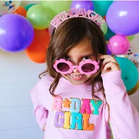 Pink Birthday Girl Patch Pullover