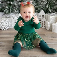 Emerald Shimmer Tutu Bodysuit