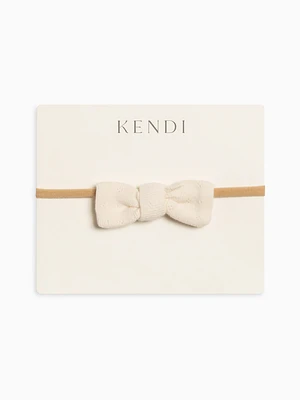 Ivory Pointelle Dainty Bow