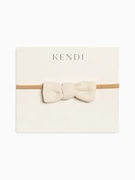 Ivory Pointelle Dainty Bow