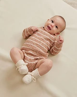 Cinnamon Stripe Knit Romper