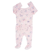 Pink Butterfly Daisy Ruffle Bamboo Sleeper