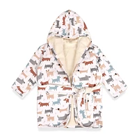 Dog Hooded Baby Bathrobe